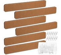 CALLARON 6pcs Self-Adhesive Felt Strips with 50 Push Pins Set for Office and Home Bulletin Boards, Wall Decor Cork Board Accessories for Notes, Photos, and Schedules