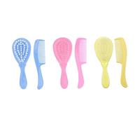 CALLARON 6pcs Shampoo Set Soft Brush Newborn Comb Hair Comb Cleaning Tool Hair Brush for Safety Accessory Born Essentials Easy to Use