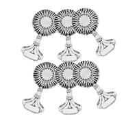 CALLARON 6pcs Silver Metal Waist Pins Christian Lapel Brooches Safety Brooch Pins for First Communion Baptism Confirmation Memorial Favors Elegant European Style Accessories