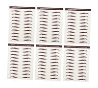 CALLARON 6pcs Temporary Brow Stickers Easy to Apply False Eyebrows for Effortless Eye Makeup Durable Smudgeproof for All Skin Types and Occasions