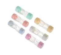 CALLARON 6pcs Travel Lens Storage Case Plastic Double Barrel for Contacts Soak Organizer Box Portable Lens Box for Outdoors and Travel Use