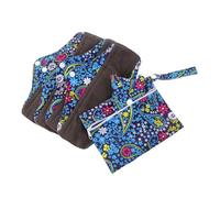 CALLARON 6pcs Washable Sanitary Pads Bamboo Women Menstrual Pads for Period Use Storage Bag