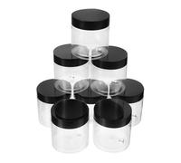CALLARON 8pcs Clear Storage Jars with Lids Airtight Containers for Organization for Pantry Kitchen Cookies and Snacks