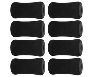 CALLARON 8pcs Foot Roller Cushion Cover, Training Cover for Leg Extension Machine, Black Foam Rubber and Plastic, Cushioning Protection, Home Gym Sit Ups, Gym Equipment