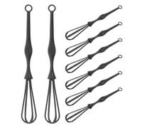 CALLARON 8pcs Hair Dye Whisk Plastic Mixer with Thick Handle and Flat Base for Even Pigment Blending Salon Hair Coloring Tool for Professional Stylists