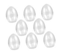 CALLARON 8pcs Jumbo Plastic Fillable Easter Eggs Ball Hanging Decorations for Party Craft Home Spring Theme