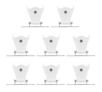 CALLARON 8pcs Roman Shade Curtain Lock Window Blind Lock Plastic Iron Pulley Cord Refined Design Light Weight Hold Curtain Steady Safe for Home Everyday Use