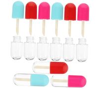 CALLARON 9 Pcs Reusable Lipstick Bottles Portable Plastic Lip Gloss Tubes Lightweight Containers for Travel DIY Lip Balm Holder Random Color