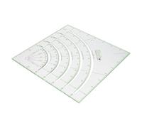 CALLARON Acrylic Quilting Ruler for Patchwork Sewing Craft with Colorful Measurement Marks, Multifunctional Fabric Stitching Ruler and Circle Cutter Tool for DIY Quilting and Sewing