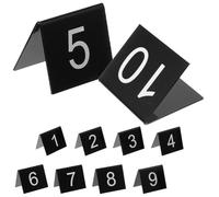 CALLARON Acrylic Triangle Number Evidence Markers with Convenient and Practical Design 10 Pcs Multipurpose Table Number Signs for Crime Scene and Theme Party Decorations