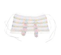 CALLARON Adjustable Tie Bunny Hat with Colorful Dot Pattern and Lace Trim Whimsical Rabbit Ear Headgear for Womens Party Costume and Casual Dress Up Accessories