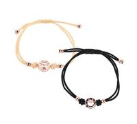 CALLARON Adjustable Vibrating Couple Bracelets for Long Distance Relationships His and Hers Matching Wristbands with Vibration Sensing Comfortable Fit Boyfriend Girlfriend Bracelets for