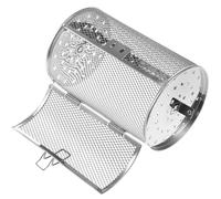 CALLARON Air Fryer Rotisserie Basket - Stainless Steel Rotating Basket for Air Fryer, Air Fryer Basket, Rotisserie Cage with Locking Latch, for Fries, Nuts, Coffee Beans, Rotisserie