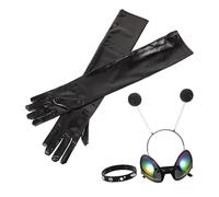 CALLARON Alien Series Party Costume Accessories Reusable Headband for Cosplay Portable Sunglasses and Long Gloves Unisex Durable Plastic and Cloth Material Funny Wacky Design for Halloween