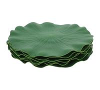 CALLARON Artificial Floating Lotus Leaves with Easy to Clean Feature 6 Pcs Realistic Pu and Foam Material for Pond and Fish Tank Decoration for Pool and Fountain Ambiance Enhancement