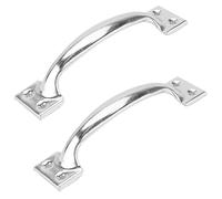 CALLARON Barn Door Handles Retro Style Pull Handles 150mm Stainless Steel 2pcs with Comfortable Grip Silver Stable and Sturdy for Wardrobe and Cabinet Doors