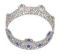 CALLARON Baroque Gothic Crown Headband with Rhinestones Elegant European Design Lightweight Tiara for Men Medieval Prince Birthday Party Wedding Prom Halloween and Theatrical Celebrations
