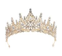 CALLARON Baroque Style Rhinestone Wedding Crown Elegant Tiaras Headband for Brides Bridesmaids and Birthday Parties Multi Occasion Accessory with Teardrop Design Durable and Crystal