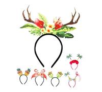 CALLARON Beach Decor Headband 6 Pack Flamingo Pineapple Hawaiian Hairbands for Women Girls Party Accessory