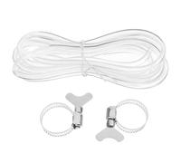 CALLARON Beer Gas Line Tubing Wine Making Hose 2 Meter High-Strength Pu Flexible Tubing with Stainless Steel Hose Clamps Safe Materials for Bar Setup and Commercial Bar Use