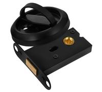 CALLARON Black 304 Stainless Steel Hidden Door Lock Sliding Door Latch Round Concealed Pull Handle Easy Installation Contemporary Sleek Hidden Design Bathroom Privacy Lock for Pocket