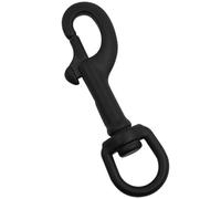 CALLARON Black 70mm Stainless Steel Single Head Bolt Snap Diving Hook with Swivel Underwater Strap Belt Snap Hook for Scuba and Industrial Use