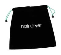 CALLARON Black Drawstring Hair Dryer Storage Bag Compact Travel Organizer for Styling Tools Pouch for Hair Care Accessories and Personal Items