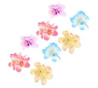 CALLARON Boho Floral Hair Clips Lightweight Artificial Orchid Hairpins for Women Tropical Beach Wedding Bridal Party Accessories in Blue Purple Pink