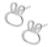 CALLARON Bunny Earrings for Women Cute Hollow Rabbit Shape Simple Jewelry Lightweight Hypoallergenic Daily Wear Accessory Versatile Minimalist Design for Travel Party