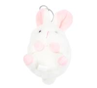 CALLARON Bunny Plush Keychain Little White Rabbit Treasure Plush Rabbit Key Chain