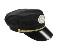 CALLARON Captain Hat for Party Cosplay Lightweight Performance Boat Hat with Embroidered Portable Youth Nautical Costume Accessory