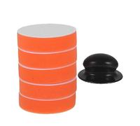 CALLARON Car Wax Applicator Pad Kit 6pcs with Handle, 4-inch Sponge Polishing Pads Set for Car Buffing, Waxing and Body Repair Buffing - Manual Waxing Tool for Automotive Detailing