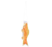 CALLARON Carp Windsock Flag Hanging Fish Windsock Japanese Style Silk Fabrics Bright Orange Realistic Carp Design Outdoor Decoration Festival Supply for Patio and Street Side