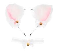 CALLARON Cat Ear Headband Collar Hair Collar Set Festival Hairband Cosplay Supplies