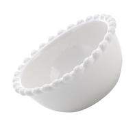 CALLARON Ceramic Dessert Bowl Kitchen Ceramic Tableware Three-Dimensional Bowl Body Pearl Design Strong Decoration Effect Storing Desserts and Soup for Posing and Decoration