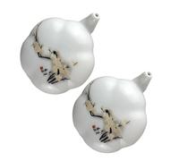 CALLARON Ceramic Plum Blossom Ink Droplet Water Dropper Set of 2 for Calligraphy Painting, Hand-painted Porcelain Water Container, Traditional Chinese Art Stationery Accessories