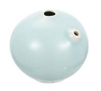 CALLARON Ceramic Water Dropper Ink Container for Chinese Calligraphy Painting, Hand-painted Blue round Inkwell with Lotus and Pufferfish Design, Pottery Ink Grinding Accessory for Brush Art