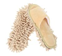 CALLARON Chenille Bottom Dust Mop Slippers for Indoor Floor Cleaning Winter Toe Opening Household Mopping Slippers Slip Resistant Medium Practical and Comfortable Dusting Shoes