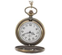 CALLARON Classic Pocket Watch Vintage Hollowed-Out Quartz Necklace for Men Pocket Watch Chain Antique Zinc Alloy Retro Design for Gifting and Collecting