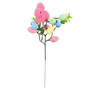 CALLARON Colorful Foam Easter Egg Picks with Bunny Branches for Spring Easter Vase Filler Decorations, Versatile Artificial Floral Stems for Table Centerpieces and Festive Touch