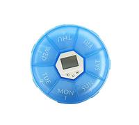 CALLARON Compartment Pill Organizer with Alarm Clock Portable Medicine Reminder Storage Box for Patients Easy to Read Labels for Daily Medication Management
