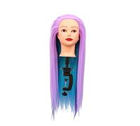 CALLARON Cosmetology Practice Mannequin Head Clamp 100% Real Hair 30cm Styling Doll for Hairdressers and Students for Braiding and Hairdressing Techniques
