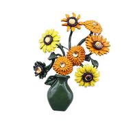 CALLARON Creative Sunflower Brooch Delicate Alloy Flower Pin Fashion Accessory for Women Lightweight Durable Design for Dresses Jackets and Sweaters