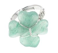 CALLARON Crystal Four-leaf Clover Ring for Women Charming Engagement Sparkling Crystal Ring for Valentine's Day Jewelry