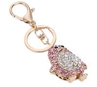 CALLARON Cute Diamond- Car Pendant Key Chain Alloy Material Penguin Shape Girly Car Accessories