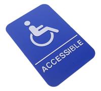 CALLARON Disability Restroom Sign Ada Wheelchair Accessible Sign with Braille 5.9x5.9inch Plastic Self-adhesive Enhanced Accessibility Quick Installation Meet International Standards