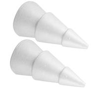 CALLARON DIY Foam Cake Dummies White Polystyrene 7.86 Inch Craft Cone Shapes 2Pcs for Christmas Wedding and Holiday Centerpiece