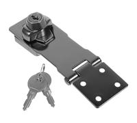 CALLARON Door Hasp Latch Padlock Hinge Latch Stainless Steel and Iron Cabinet Door Lock with Sleek Modern Glossy Finish Versatile Application and Quick Installation for Filing Cabinets