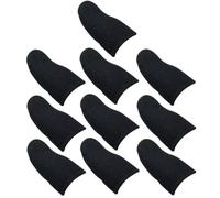 CALLARON Elastic Finger Sleeves for Mobile Phone Gaming with Screen Touch Function 10 Pcs Breathable Nylon and Silver Fabric Anti-sweat Thumb Covers Practical Finger Protectors for Game