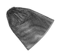 CALLARON Elastic Rhinestone Mesh Head Scarf Black Stretchable Bling Headband for Rave Festival Nightclub Party with Breathable Lightweight Fishnet Design